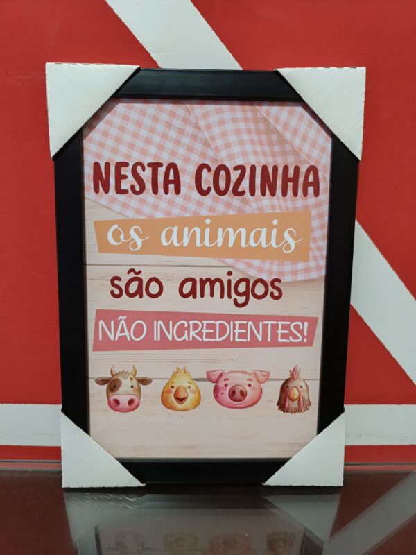 nesta cozinha os animais são amigos não ingredientes