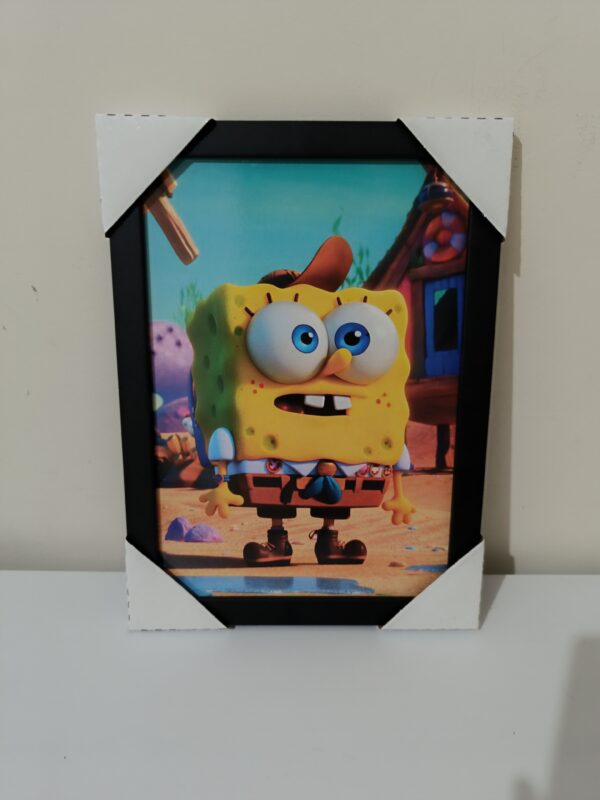 quadro bob esponja calça quadrada