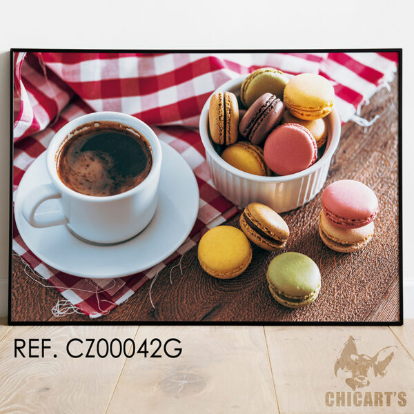 café com macarrons